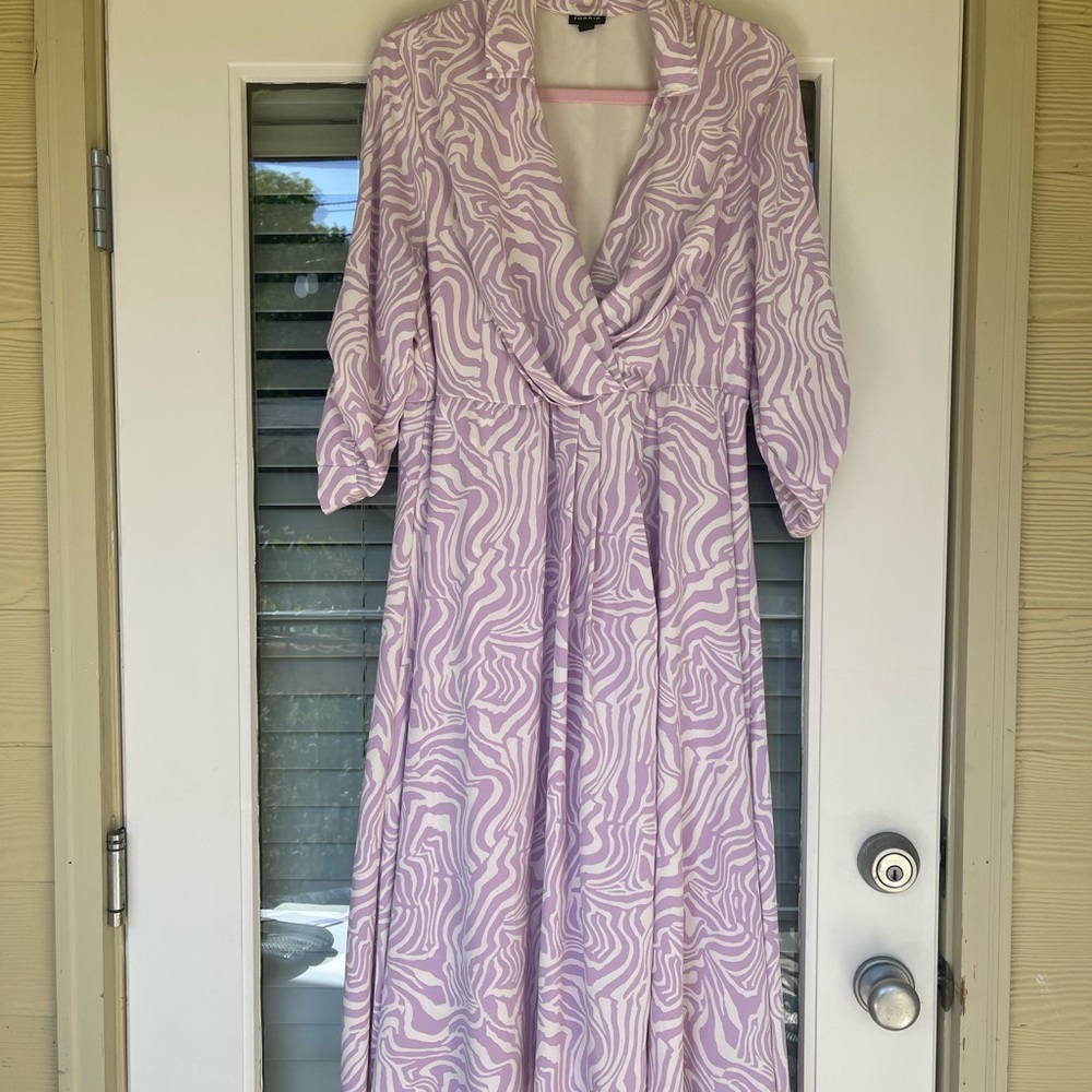 Torrid Pastel Swirl Long Sleeve Dress